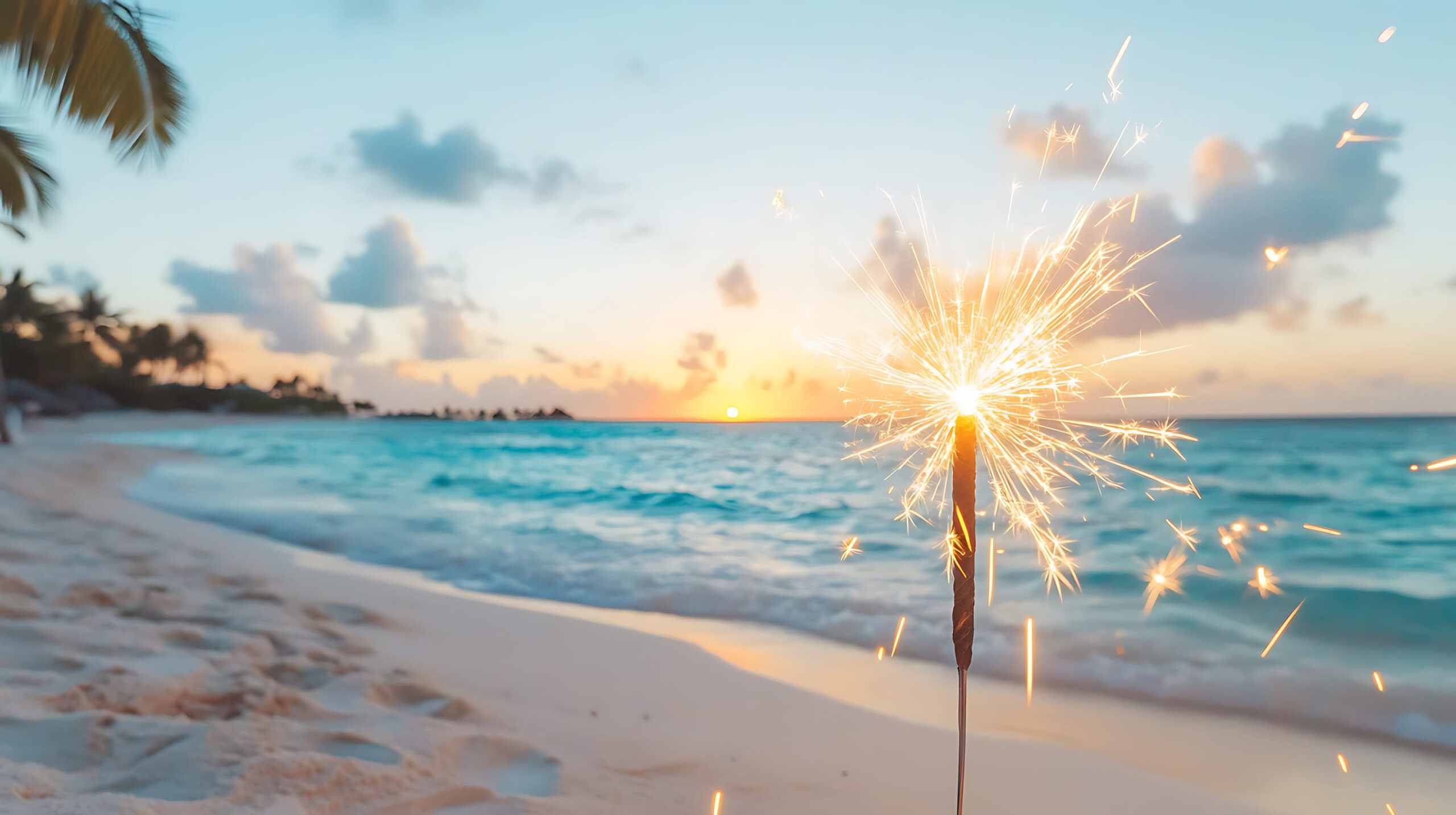 Firecracker in Sand on Beach